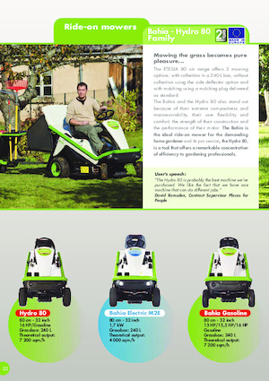 Cortacéspedes y tractores de jardín Etesia HYDRO 80 MKHP3