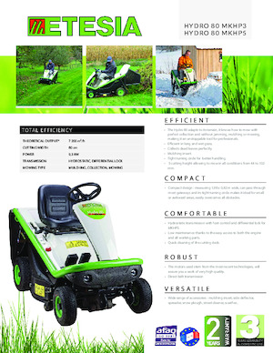 Cortacéspedes y tractores de jardín Etesia HYDRO 80 MKHP5
