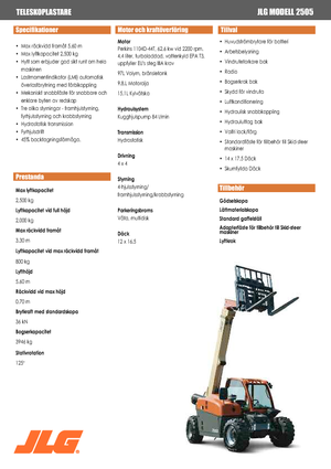 Manipuladoras telescópicas JLG 2505