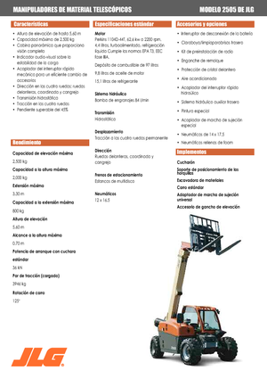 Manipuladoras telescópicas JLG 2505