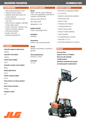 Manipuladoras telescópicas JLG 2505
