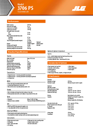 Manipuladoras telescópicas JLG 3706 PS