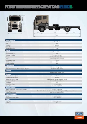 Chasis rígido Ford 1833 crew cab