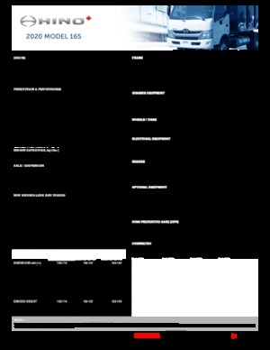 Chasis rígido Hino 2020 HINO 165 4x2