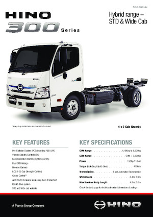 Chasis rígido Hino 300 616 STD - HYBRID