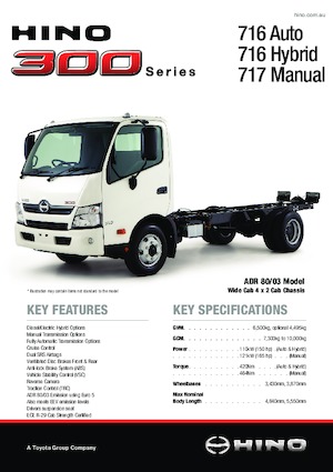 Chasis rígido Hino 300 716 HYBRID 4x2