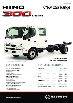 Chasis rígido Hino 300 816 CREW 4x2