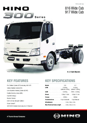 Chasis rígido Hino 300 816 WIDE
