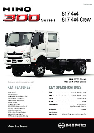 Chasis rígido Hino 300 817 4x4