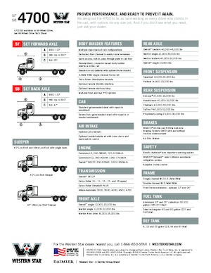 Chasis rígido Western Star 4700 SF 40