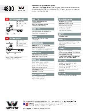 Chasis rígido Western Star 4800 SF Detroit DD13