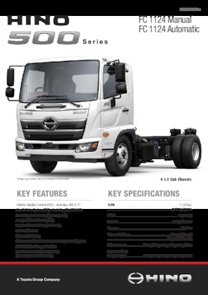 Chasis rígido Hino 500 FC 9J 4x2