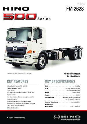 Chasis rígido Hino 500 FM 2628 6x4