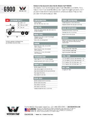 Chasis rígido Western Star 6900 XD Detroit DD16