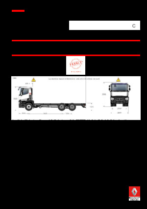 Chasis rígido Renault C 380 8X4*4 R TRIDEM