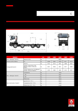 Chasis rígido Renault C 460 P8X4 XLOAD K E6