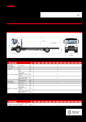 Chasis rígido Renault C CAB2300 460 4X2 R E6