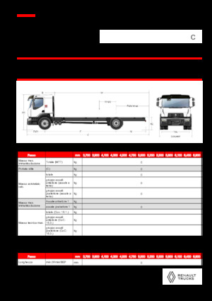 Chasis rígido Renault C CAB2300 460 4X2 R E6