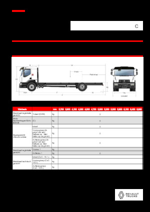 Chasis rígido Renault C CAB2300 460 4X2 R E6