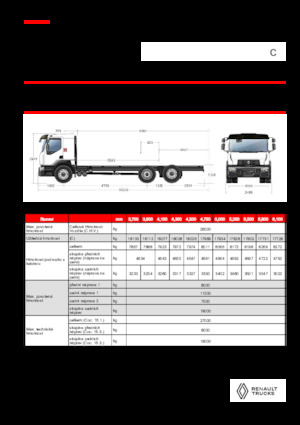 Chasis rígido Renault C CAB2300 460 6X2 R E6