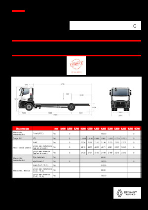 Chasis rígido Renault C P4X2 OFF ROAD 11L E6