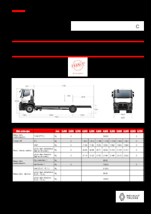 Chasis rígido Renault C P4X2 OFF ROAD 13L E6