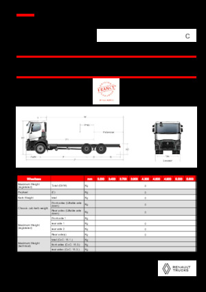Chasis rígido Renault C P6X4 OFF ROAD 11L E6