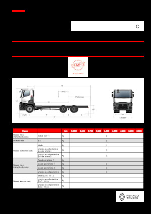 Chasis rígido Renault C P6X4 OFF ROAD 11L E6