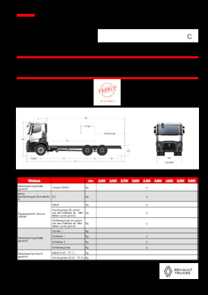 Chasis rígido Renault C P6X4 OFF ROAD 11L E6
