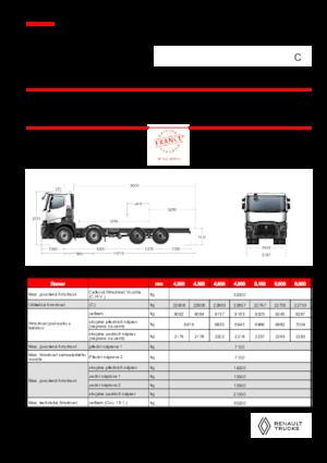 Chasis rígido Renault C P8X4 XLOAD 11L E6