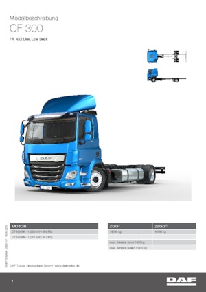 Chasis rígido DAF CF 300 FA Low Deck LH