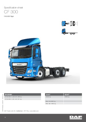 Chasis rígido DAF CF 300 FAG