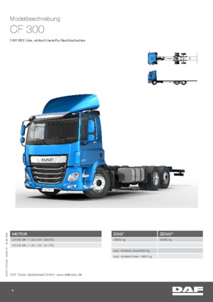 Chasis rígido DAF CF 300 FAR