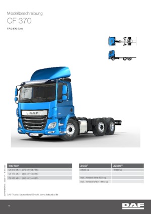 Chasis rígido DAF CF 370 FAG