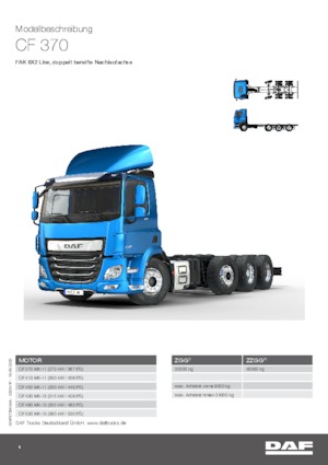 Chasis rígido DAF CF 370 FAK