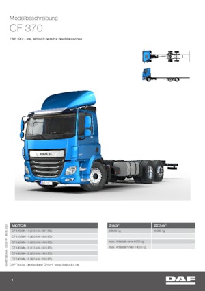 Chasis rígido DAF CF 370 FAR
