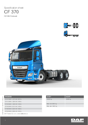 Chasis rígido DAF CF 370 FAT