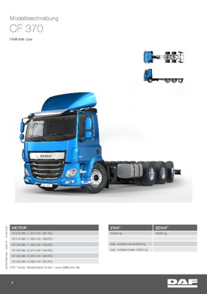 Chasis rígido DAF CF 370 FAW