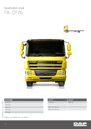 Chasis rígido DAF CF 75.360 FA