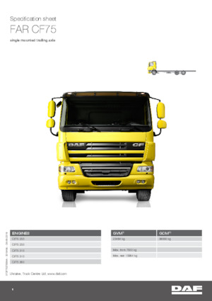 Chasis rígido DAF CF 75.360 FAR