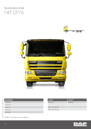 Chasis rígido DAF CF 75.360 FAT