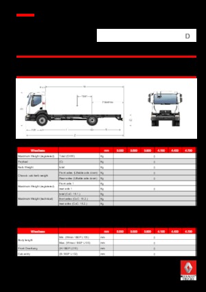 Chasis rígido Renault D 13 HIGH 4X2 R 210 E6