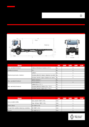 Chasis rígido Renault D 16 HIGH 4X4 RK 320 E6