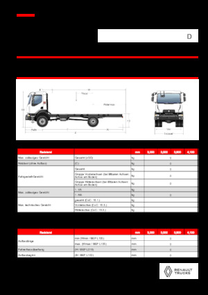 Chasis rígido Renault D 16 HIGH 4X4 RK 320 E6
