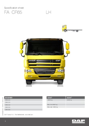 Chasis rígido DAF CF 65.220 FA LH