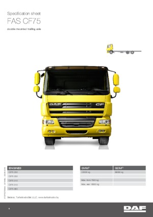 Chasis rígido DAF CF 75.250 FAS