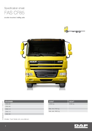 Chasis rígido DAF CF 85.360 FAS