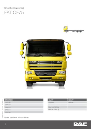 Chasis rígido DAF CF 75.250 FAT