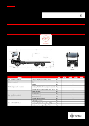 Chasis rígido Renault K P6X6 MEDIUM 11L E6