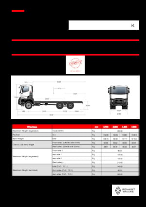 Chasis rígido Renault K P6X6 MEDIUM 13L E6